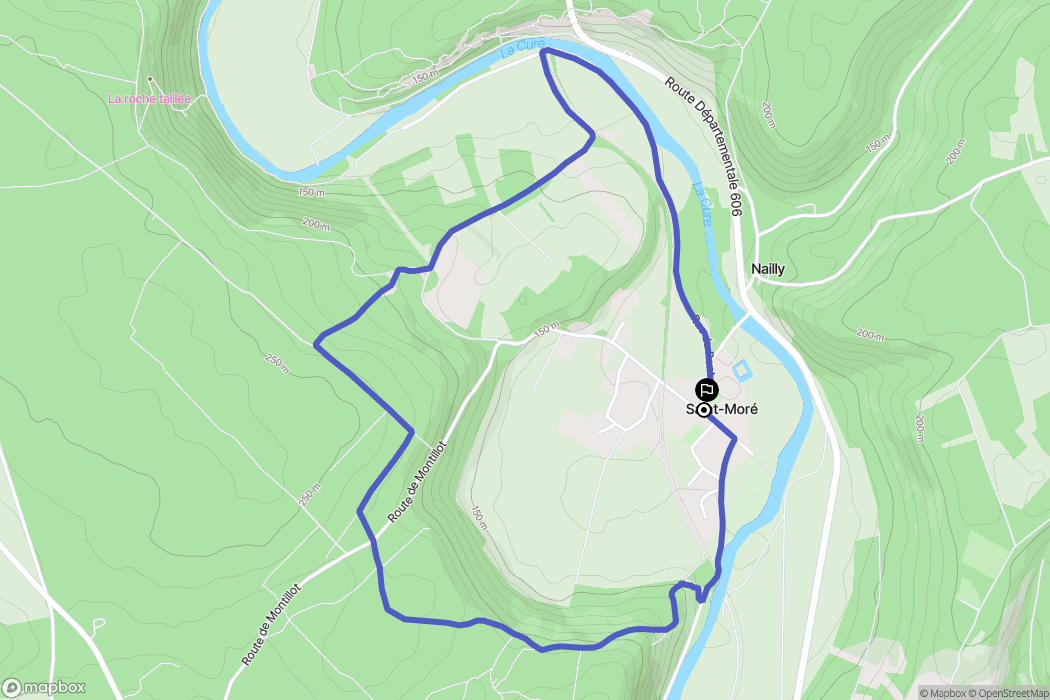 Saint-Moré : carte du parcours de randonnée - France