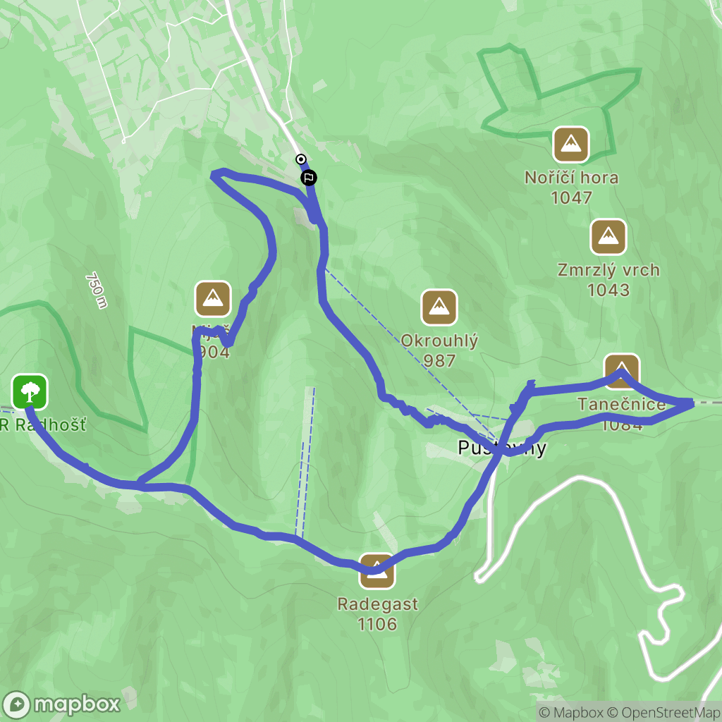 Trojanovice: mapa trasy - Czechia