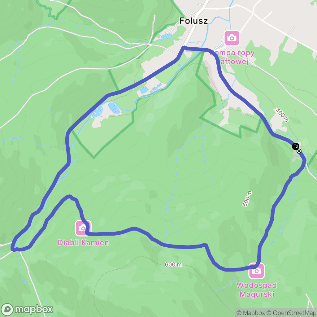 Folusz: mapa trasy - Poland