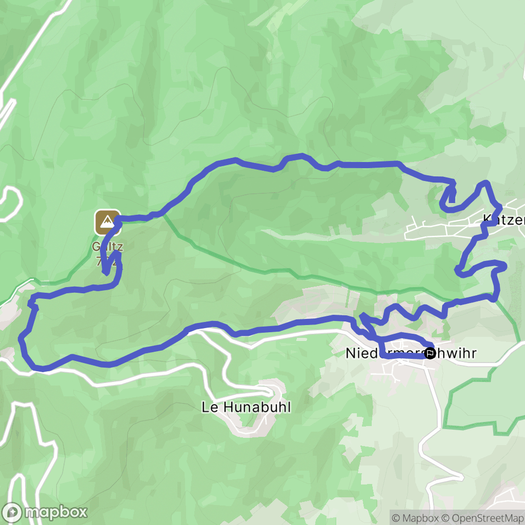 Niedermorschwihr : carte du parcours de randonnée - France