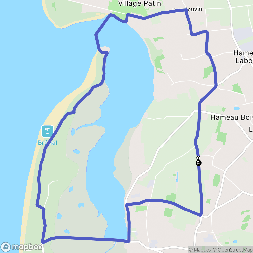 Bricqueville-sur-Mer : carte du parcours de randonnée - France