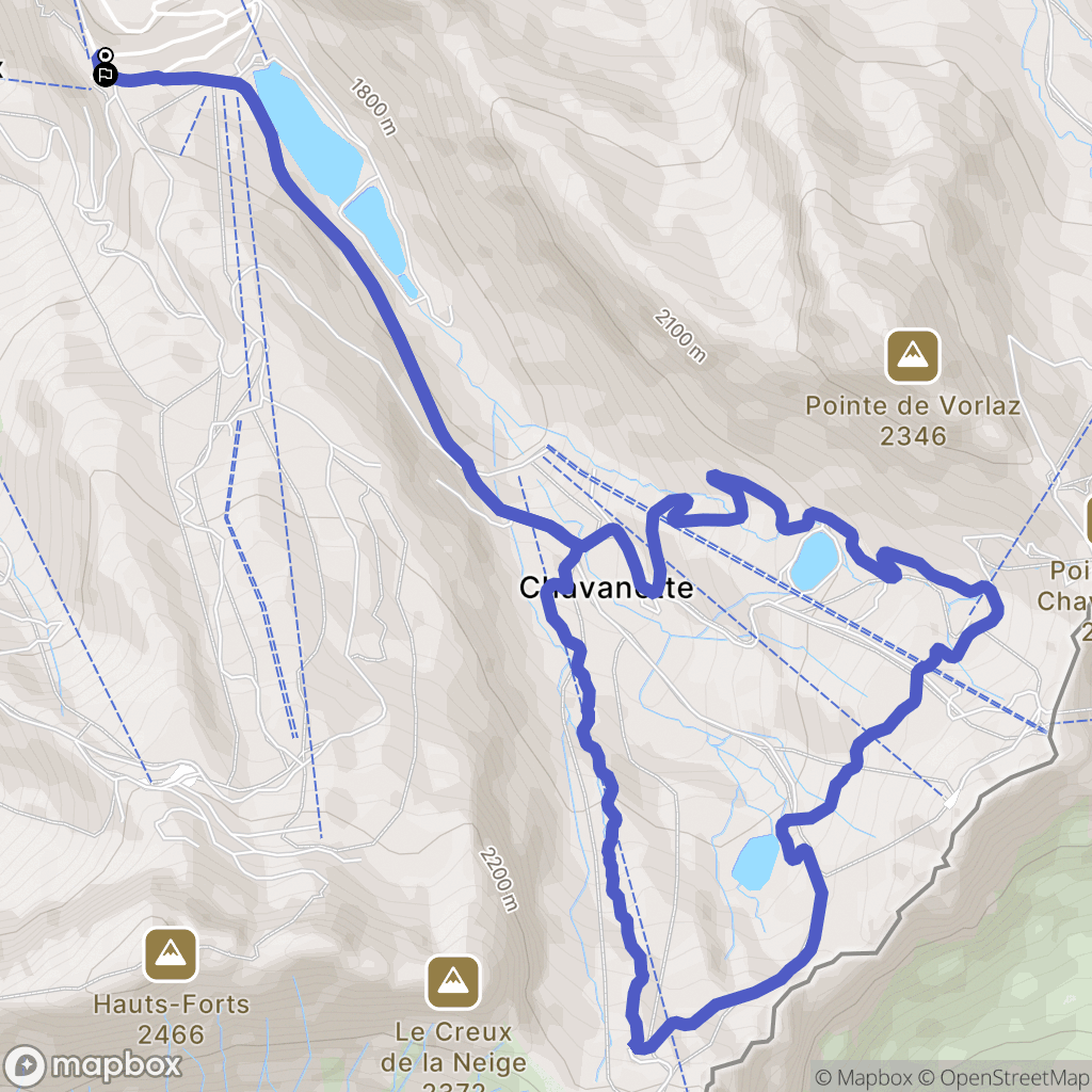 Morzine : carte du parcours de randonnée - France