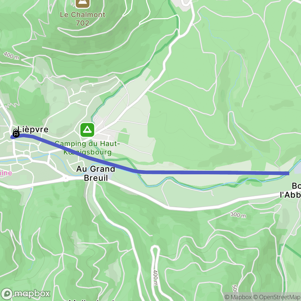 Lièpvre : carte du parcours de randonnée - France