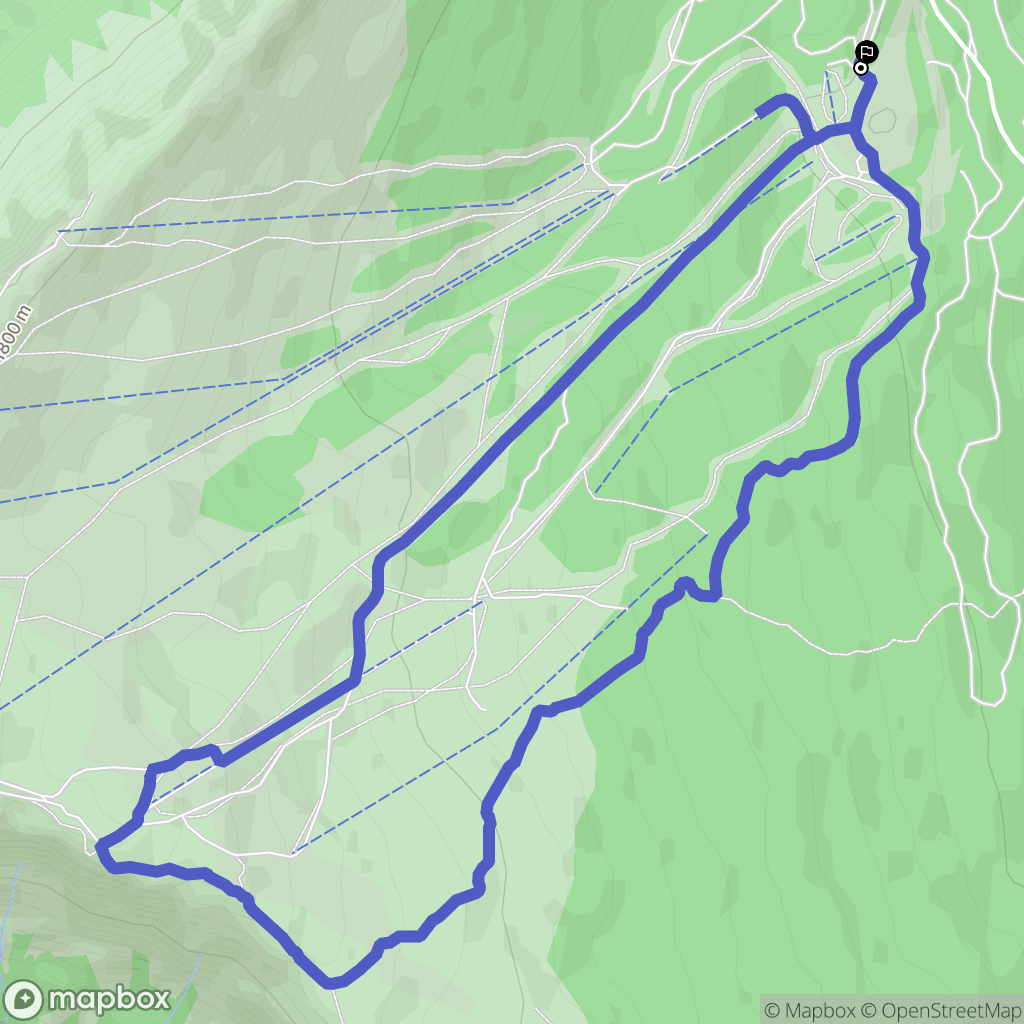 Aillon-le-Jeune : carte du parcours de randonnée - France