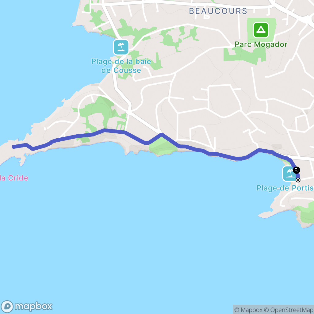 Sanary-sur-Mer : carte du parcours de randonnée - France