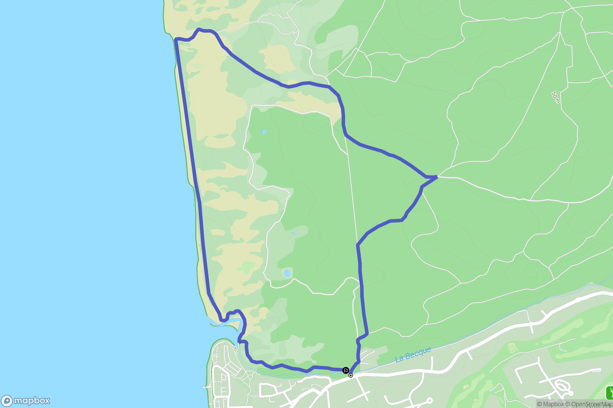 Neufchâtel-Hardelot : carte du parcours de randonnée - France