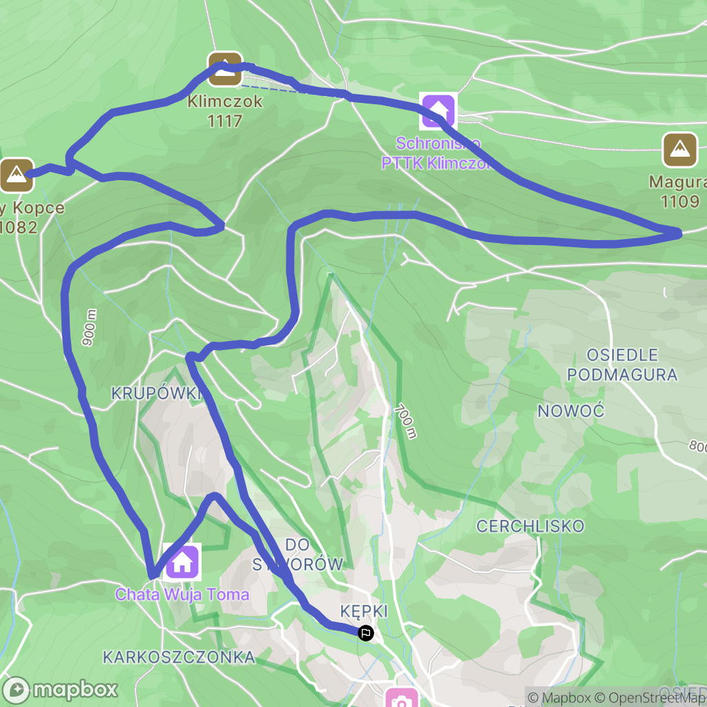 Szczyrk: mapa trasy - Poland