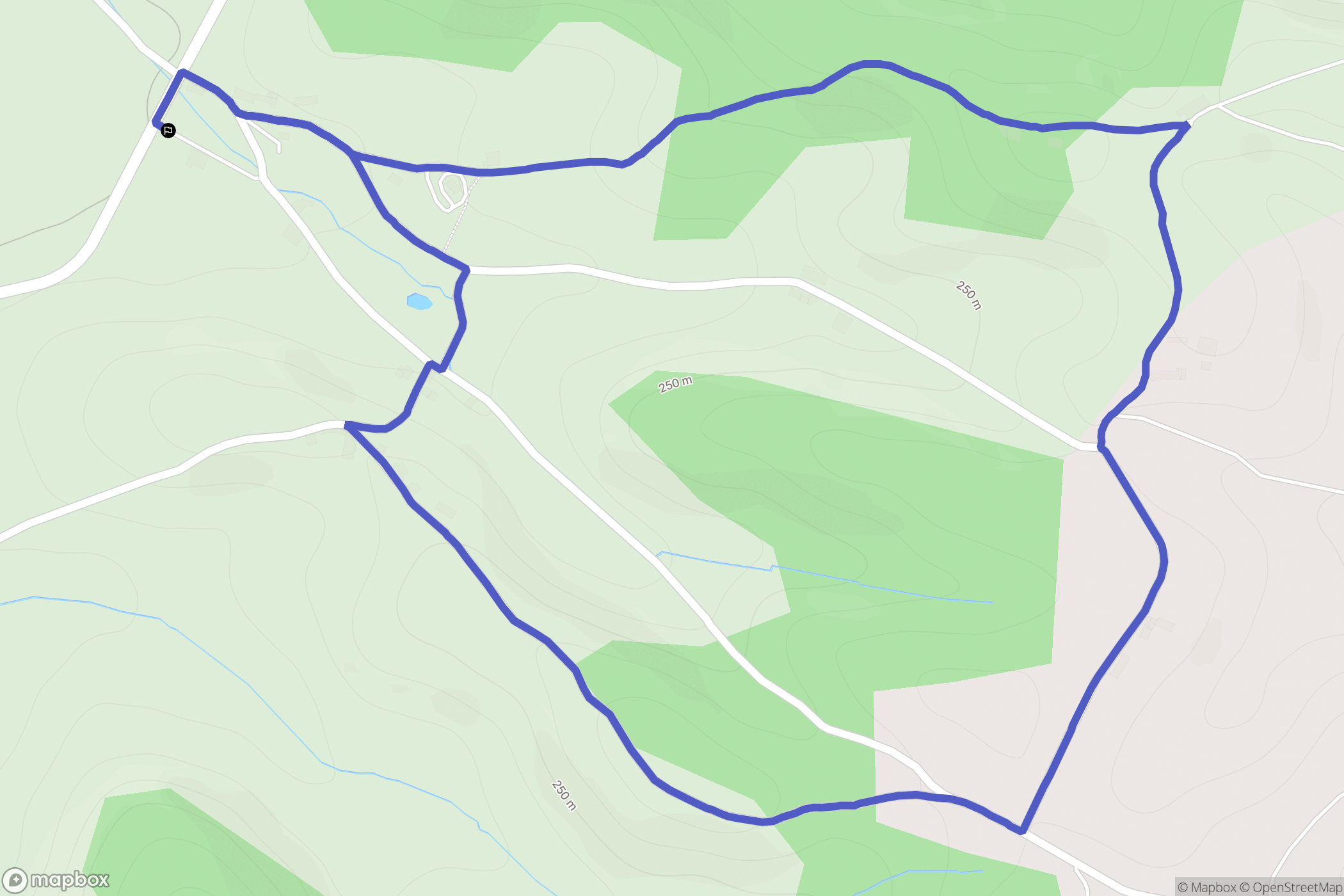 Lamaguère : carte du parcours de randonnée - France