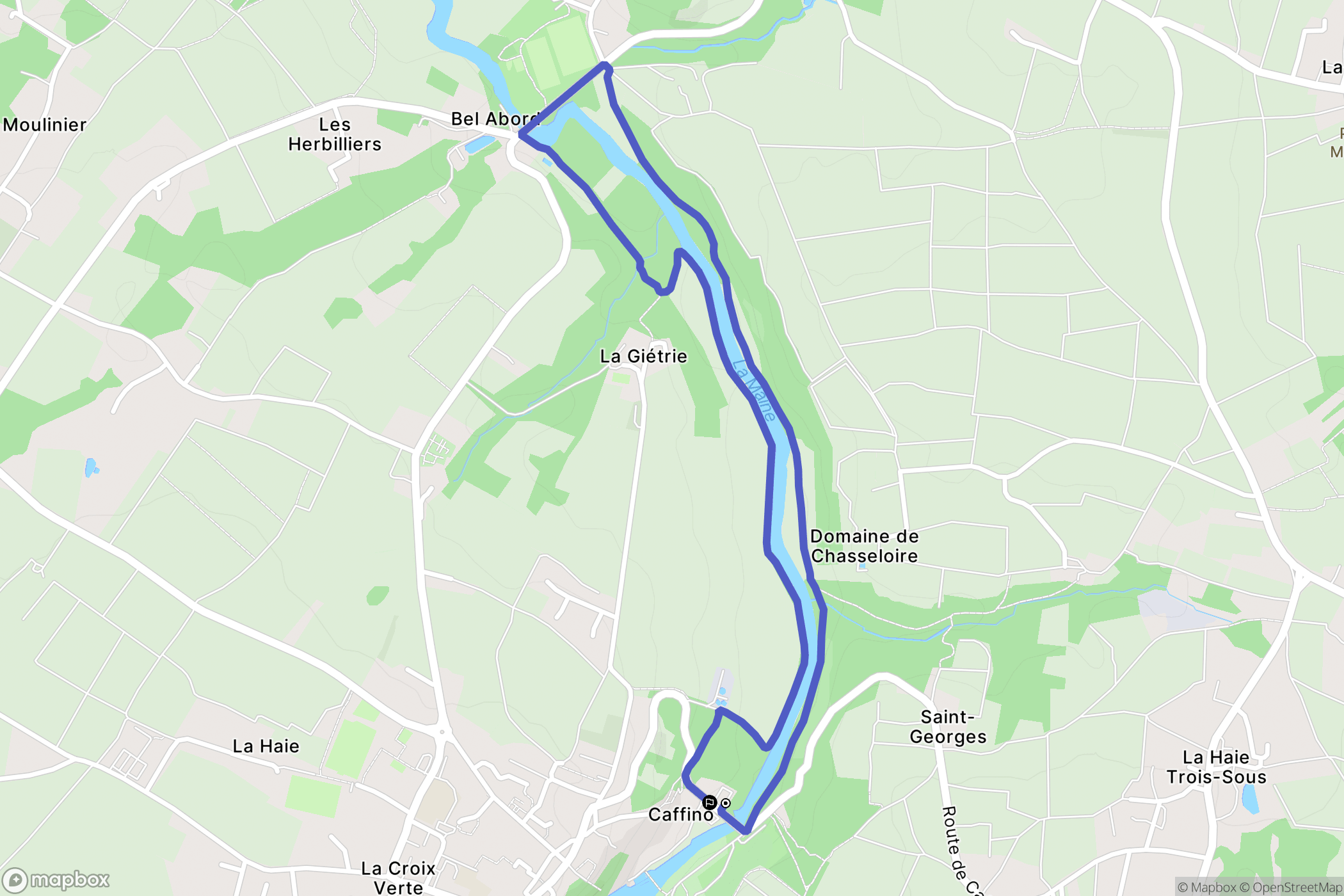 Château-Thébaud : carte du parcours de randonnée - France