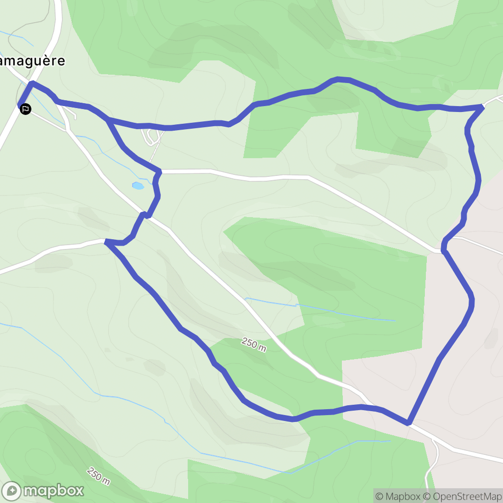Lamaguère : carte du parcours de randonnée - France