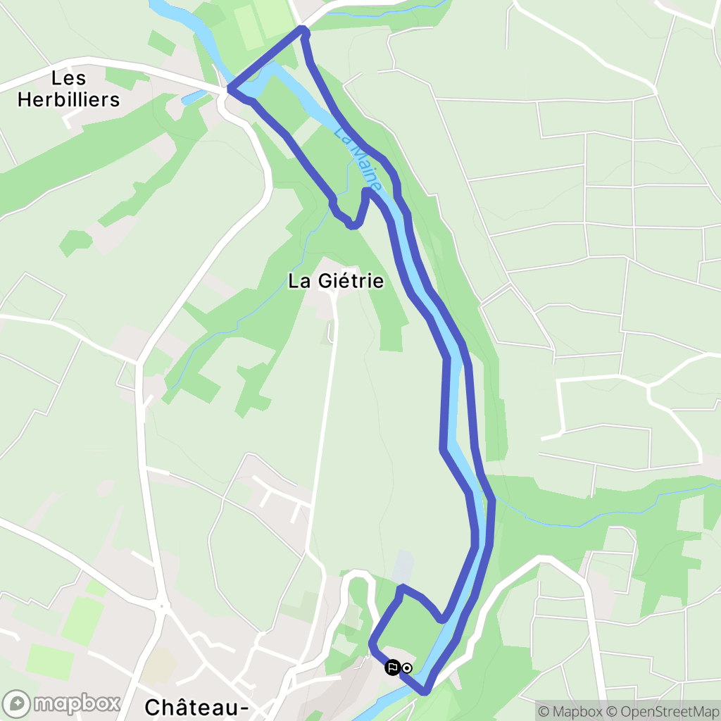Château-Thébaud : carte du parcours de randonnée - France