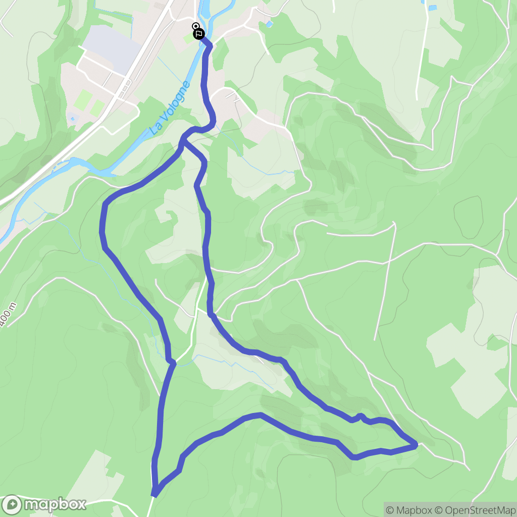 Cheniménil : carte du parcours de randonnée - France