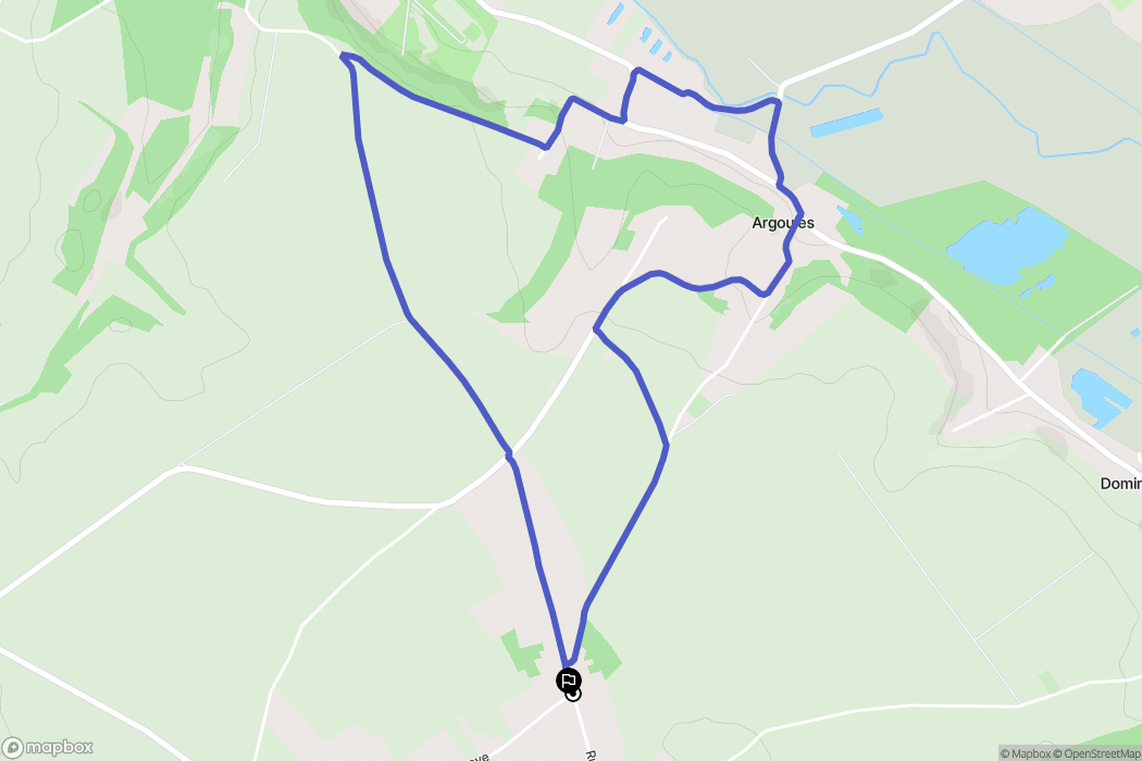 Argoules : carte du parcours de randonnée - France