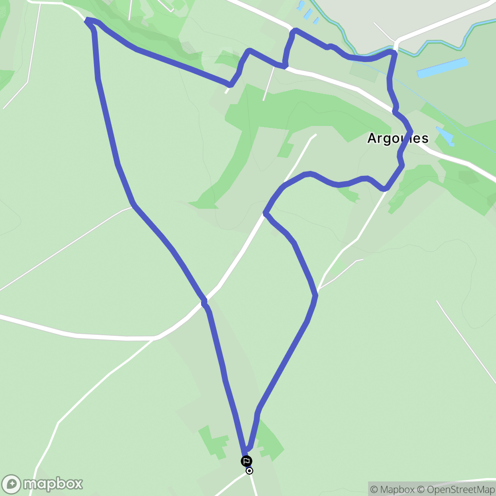 Argoules : carte du parcours de randonnée - France