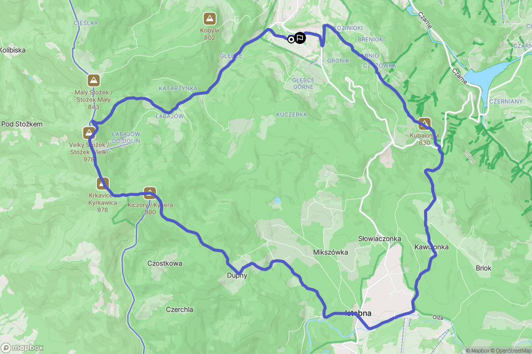 Wisła: mapa trasy - Poland