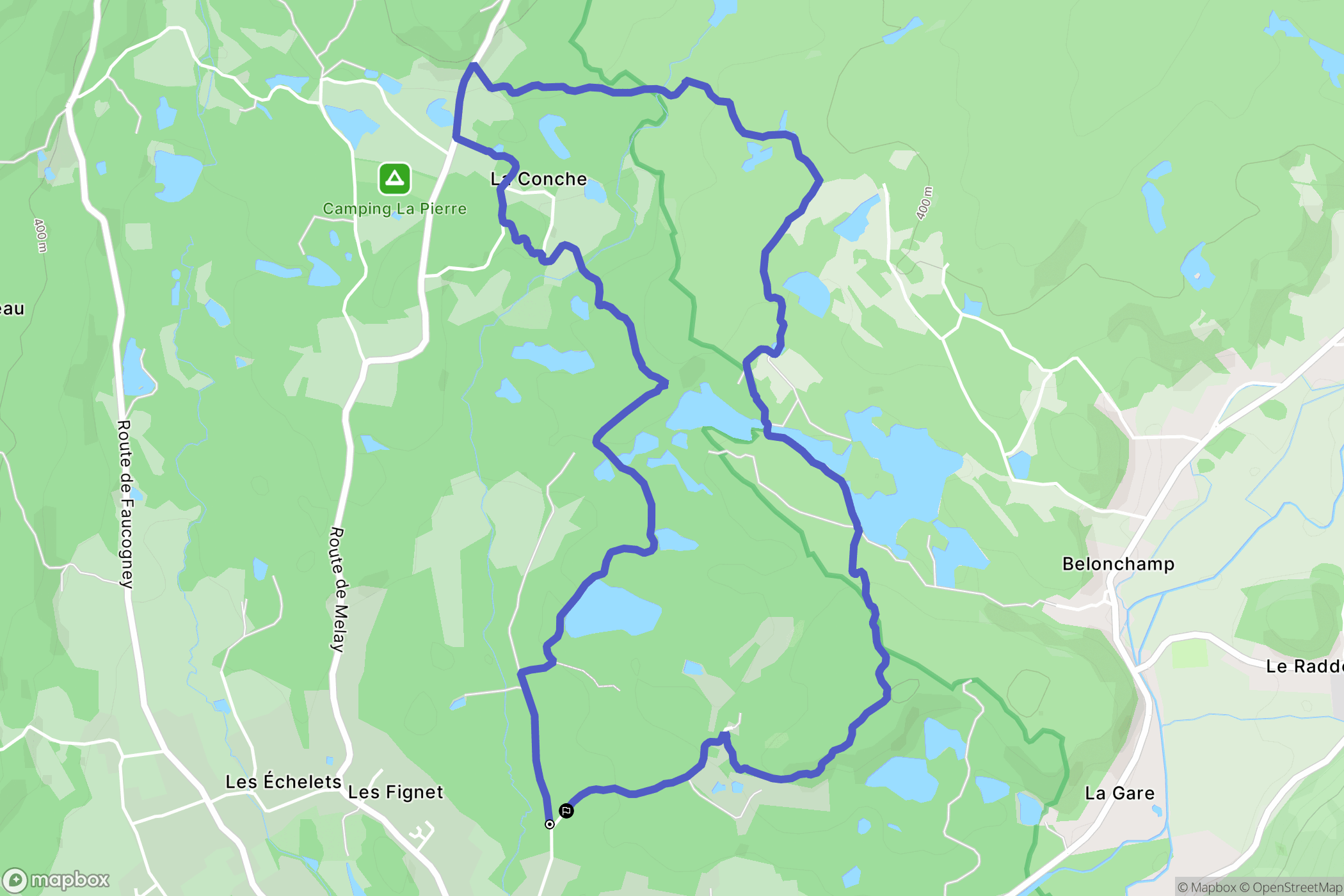 Mélisey : carte du parcours de randonnée - France