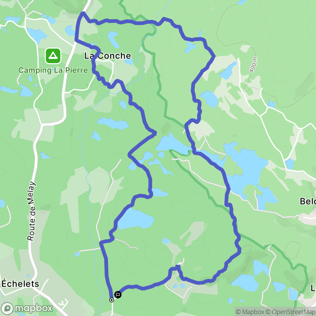 Mélisey : carte du parcours de randonnée - France