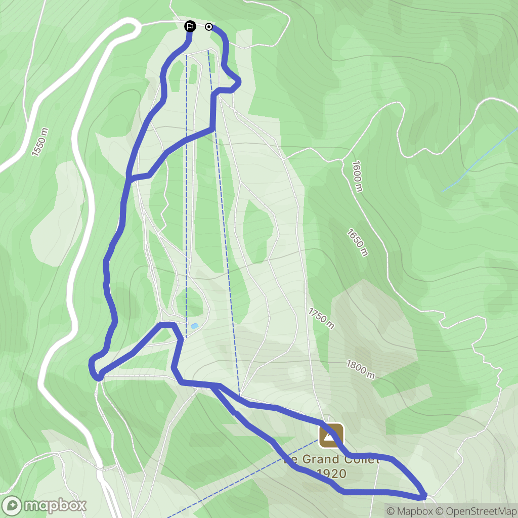 La Chapelle-du-Bard : carte du parcours de randonnée - France