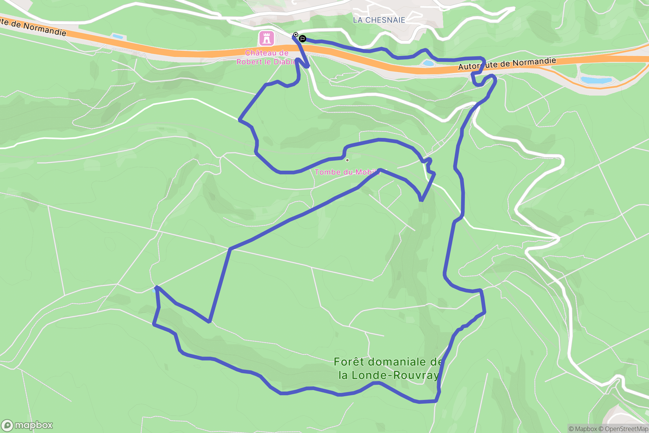 Moulineaux : carte du parcours de randonnée - France