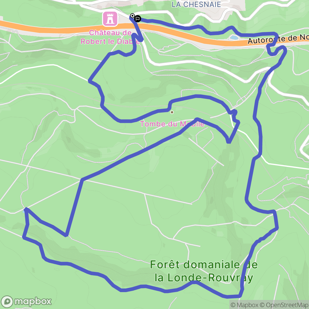 Moulineaux : carte du parcours de randonnée - France
