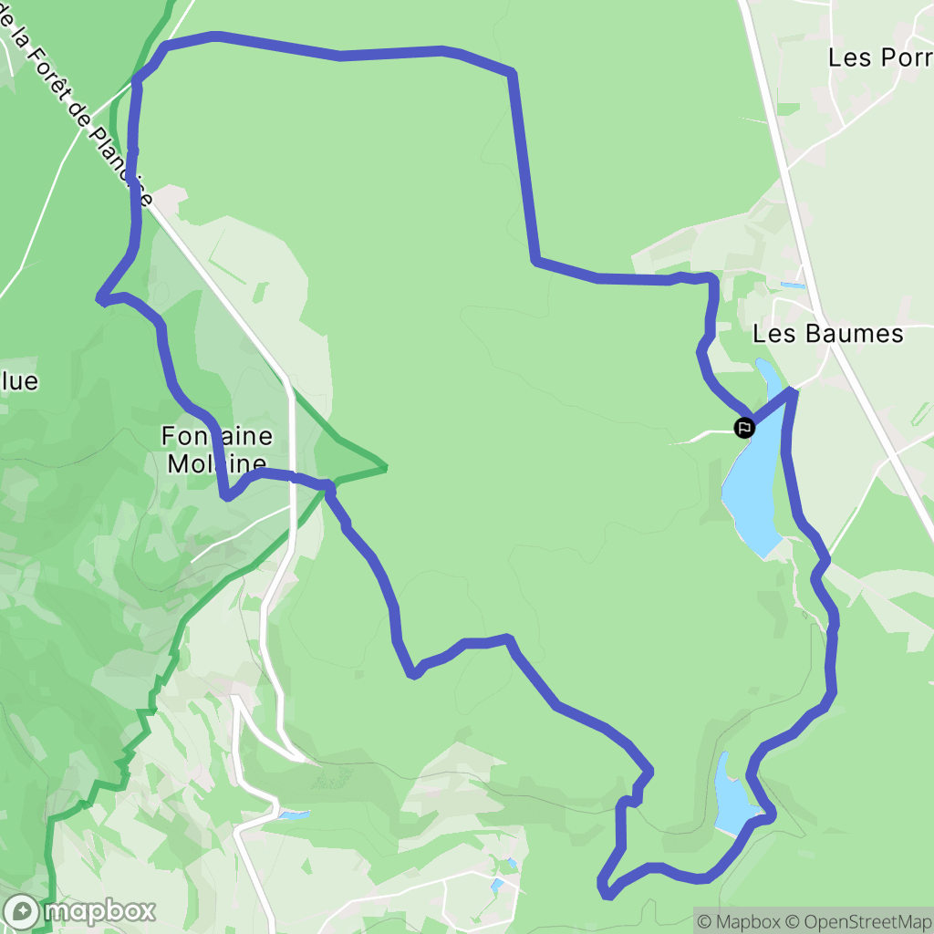 Antully : carte du parcours de randonnée - France