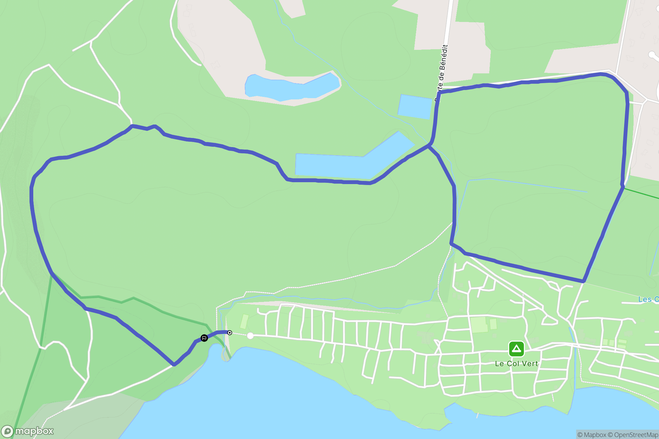 Vielle-Saint-Girons : carte du parcours de randonnée - France