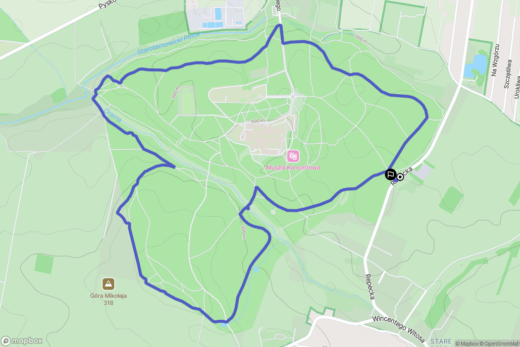 Tarnowskie Góry: mapa trasy - Poland