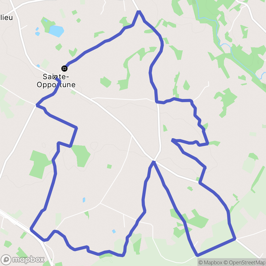 Sainte-Opportune : carte du parcours de randonnée - France