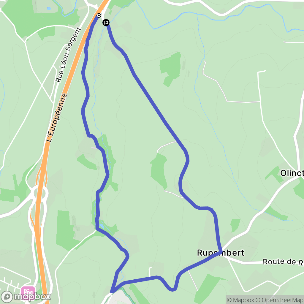 Wimille : carte du parcours de randonnée - France