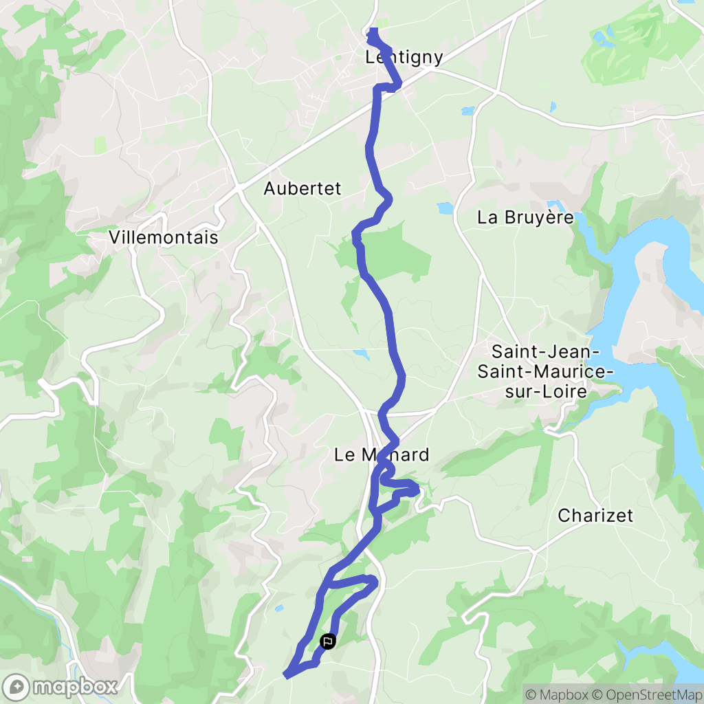 Bully : carte du parcours de randonnée - France