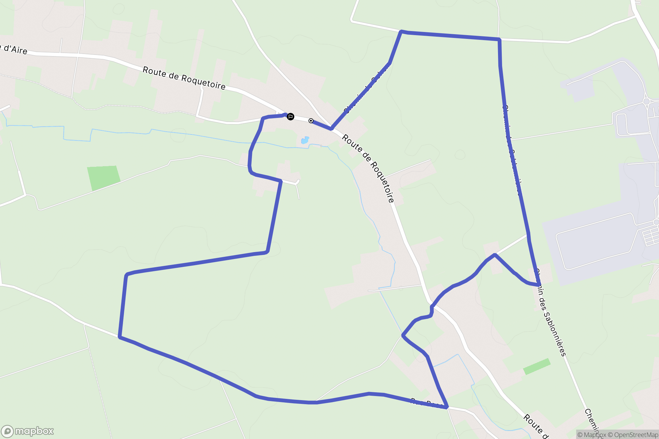 Aire-sur-la-Lys : carte du parcours de randonnée - France