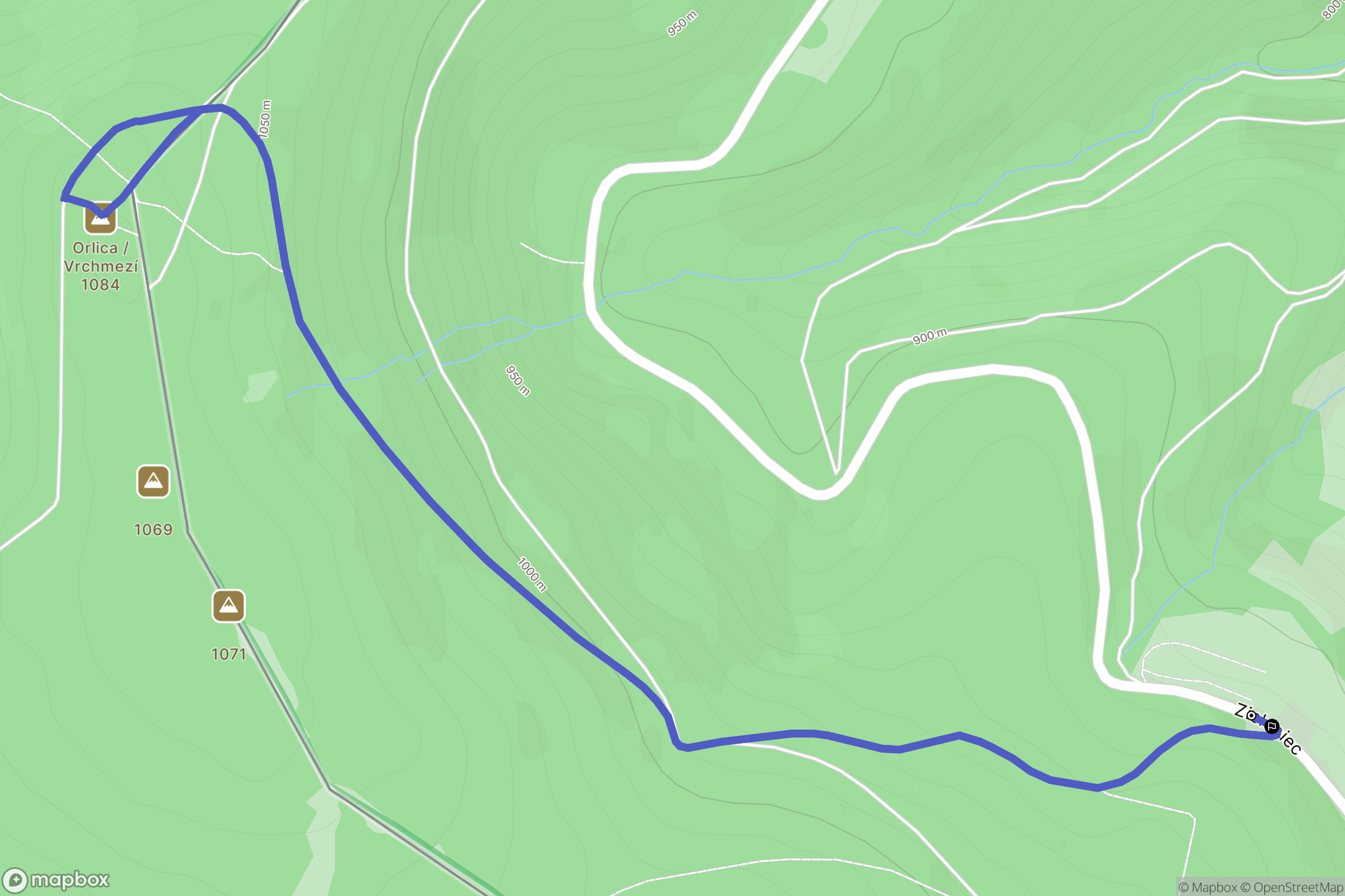 Duszniki-Zdrój: mapa trasy - Poland