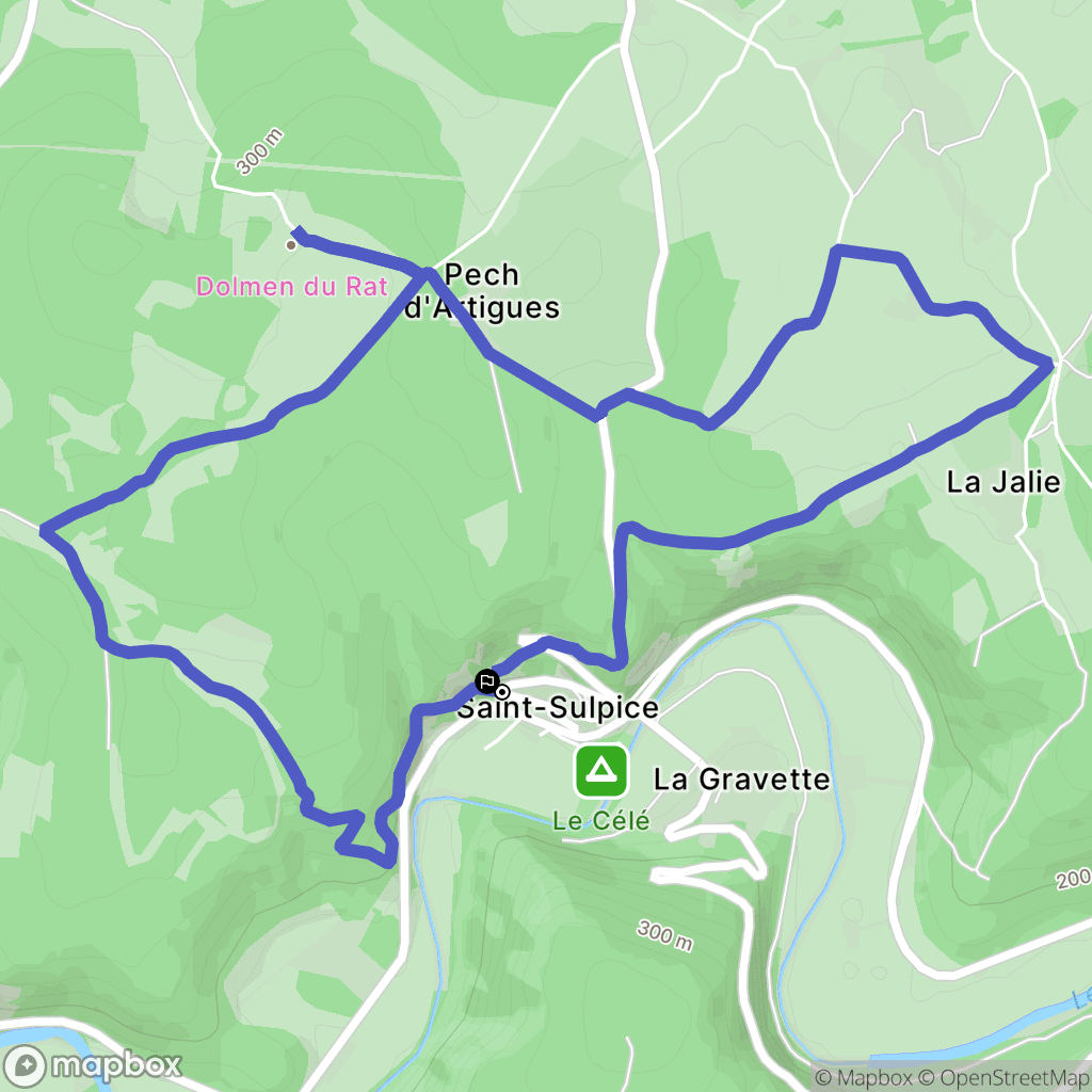 Saint-Sulpice : carte du parcours de randonnée - France