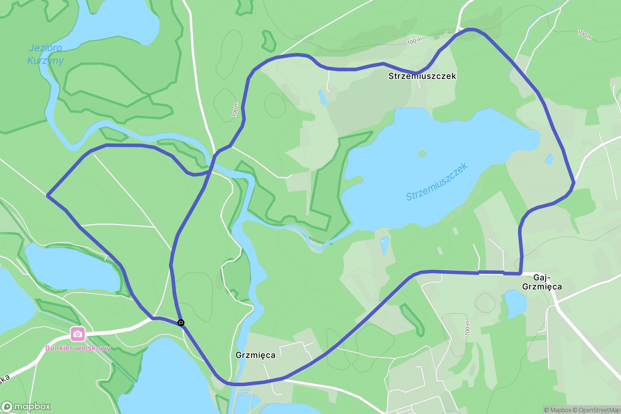 Grzmięca: mapa trasy - Poland