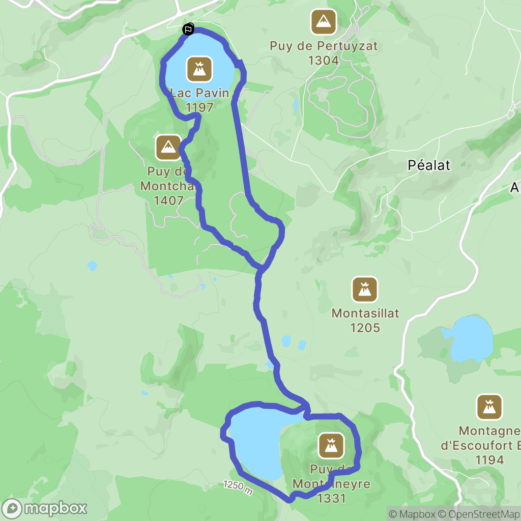 Besse-et-Saint-Anastaise : carte du parcours de randonnée - France
