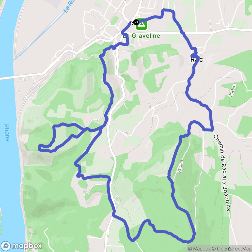 Châteauneuf-du-Rhône : carte du parcours de randonnée - France