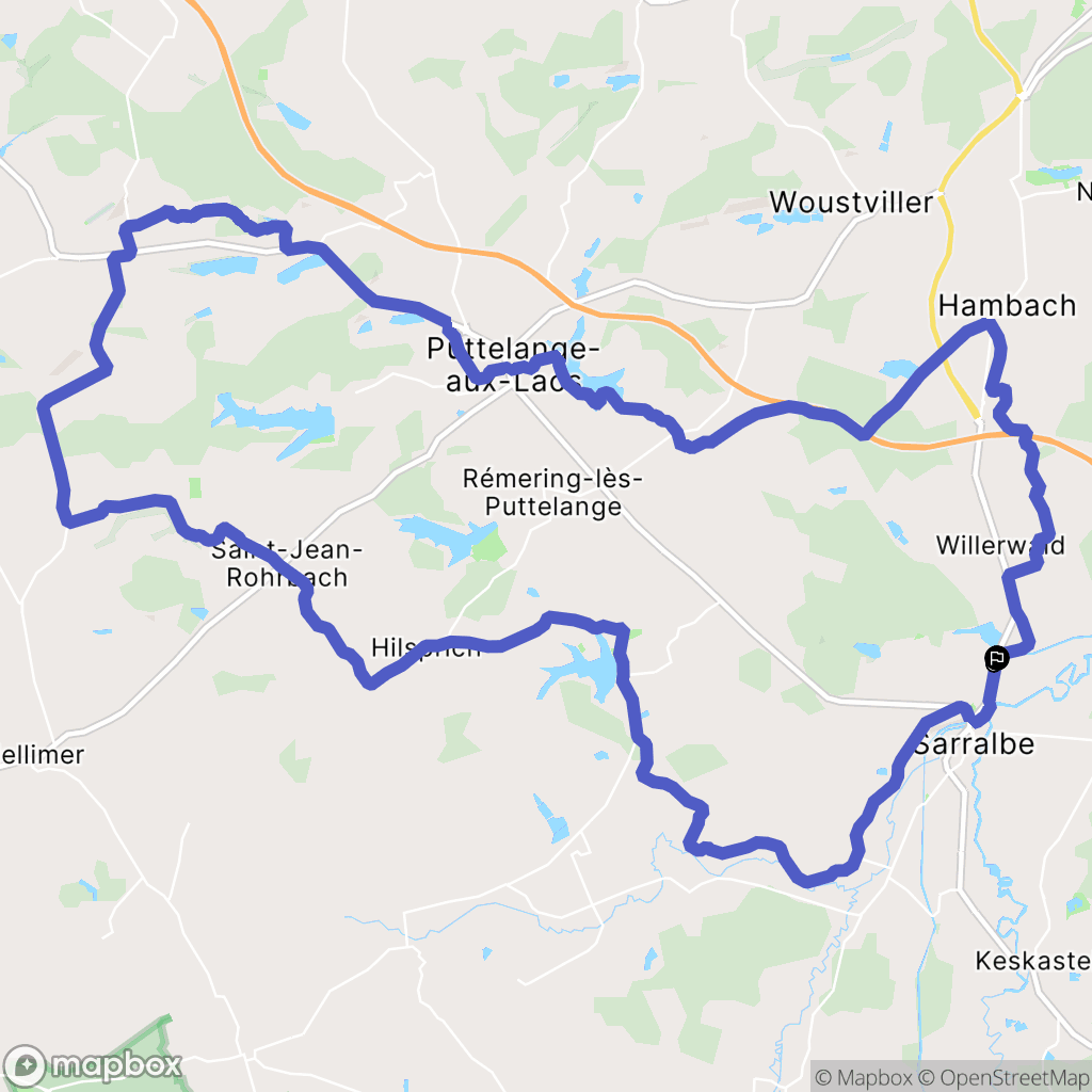 Willerwald : carte du parcours de randonnée - France