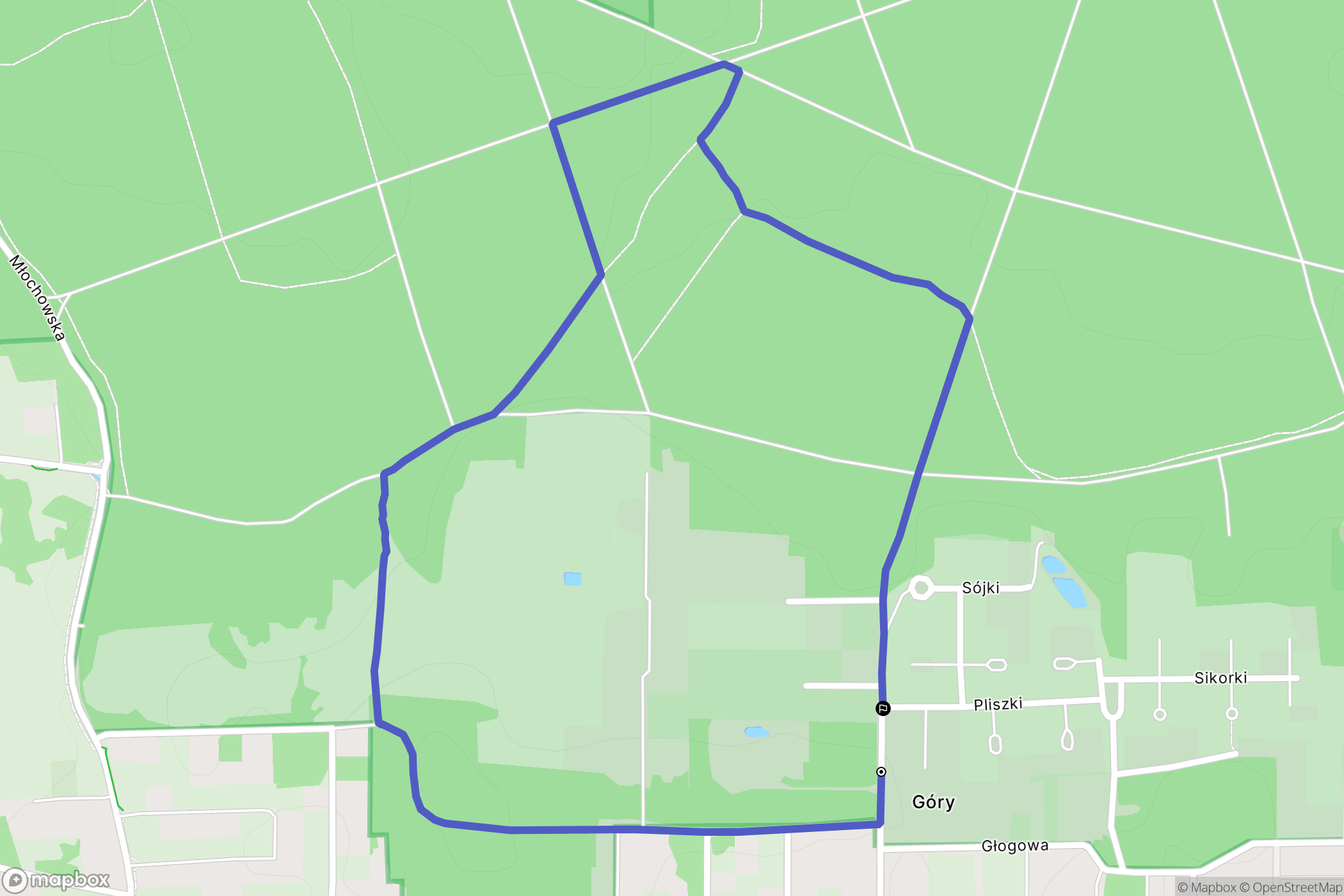 Stara Wieś: mapa trasy - Poland