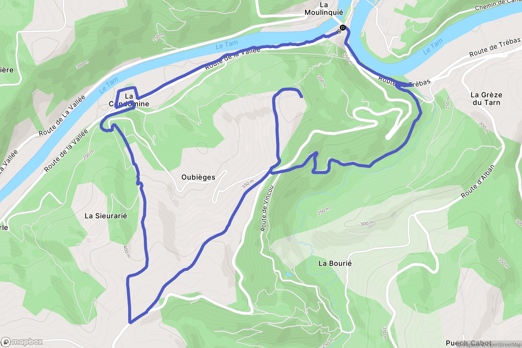 Ambialet : carte du parcours de randonnée - France