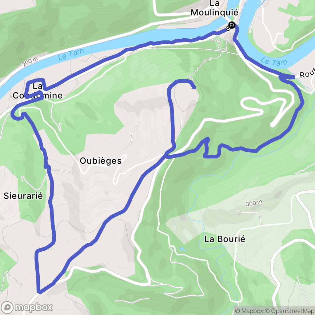 Ambialet : carte du parcours de randonnée - France