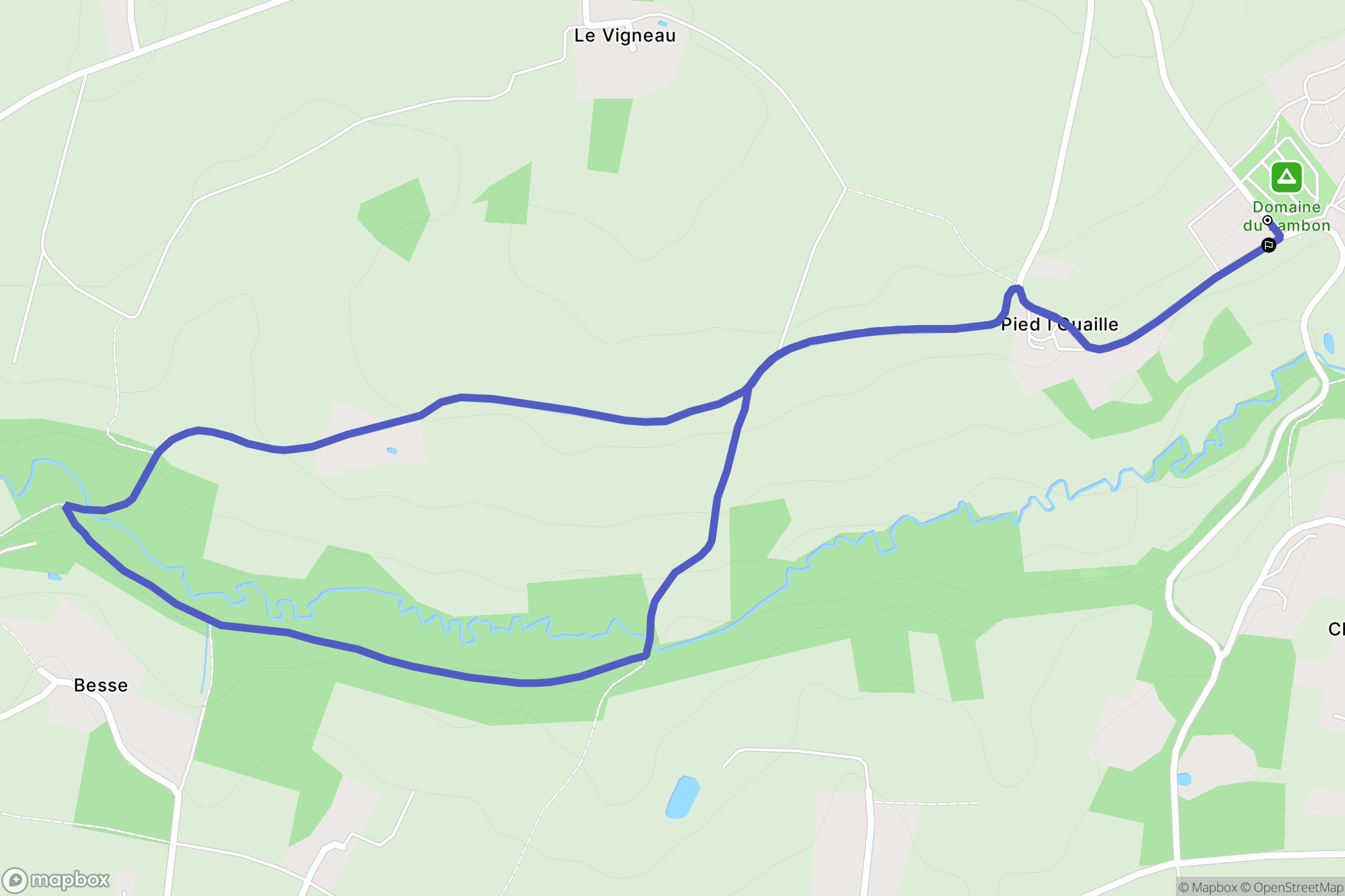 Prailles-La Couarde : carte du parcours de randonnée - France
