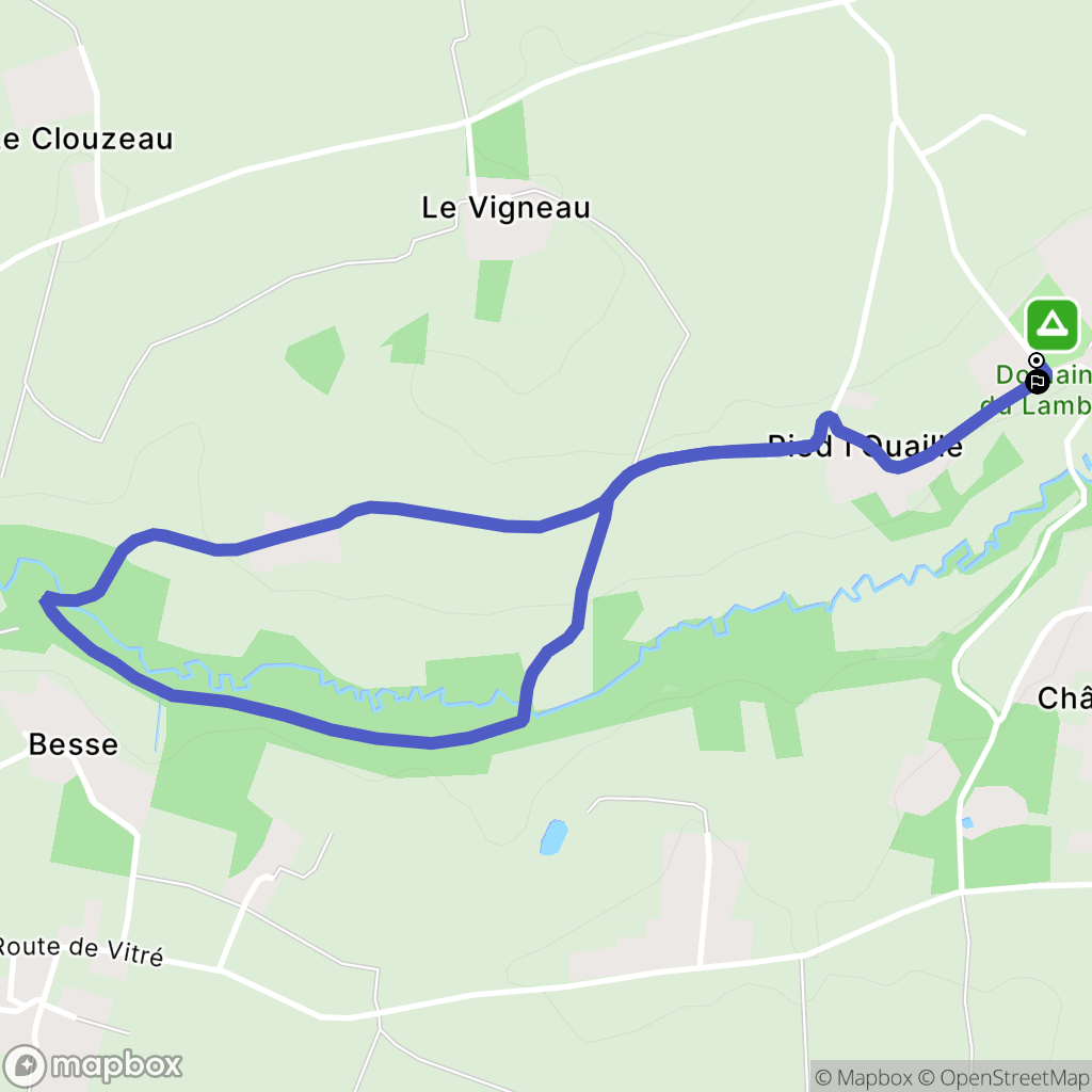 Prailles-La Couarde : carte du parcours de randonnée - France