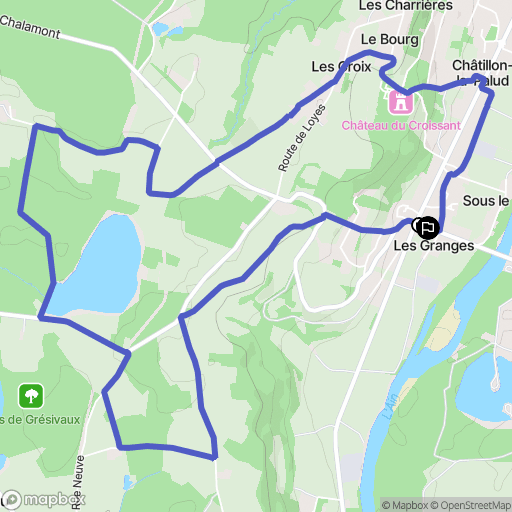Châtillon-la-Palud : carte du parcours de randonnée - France