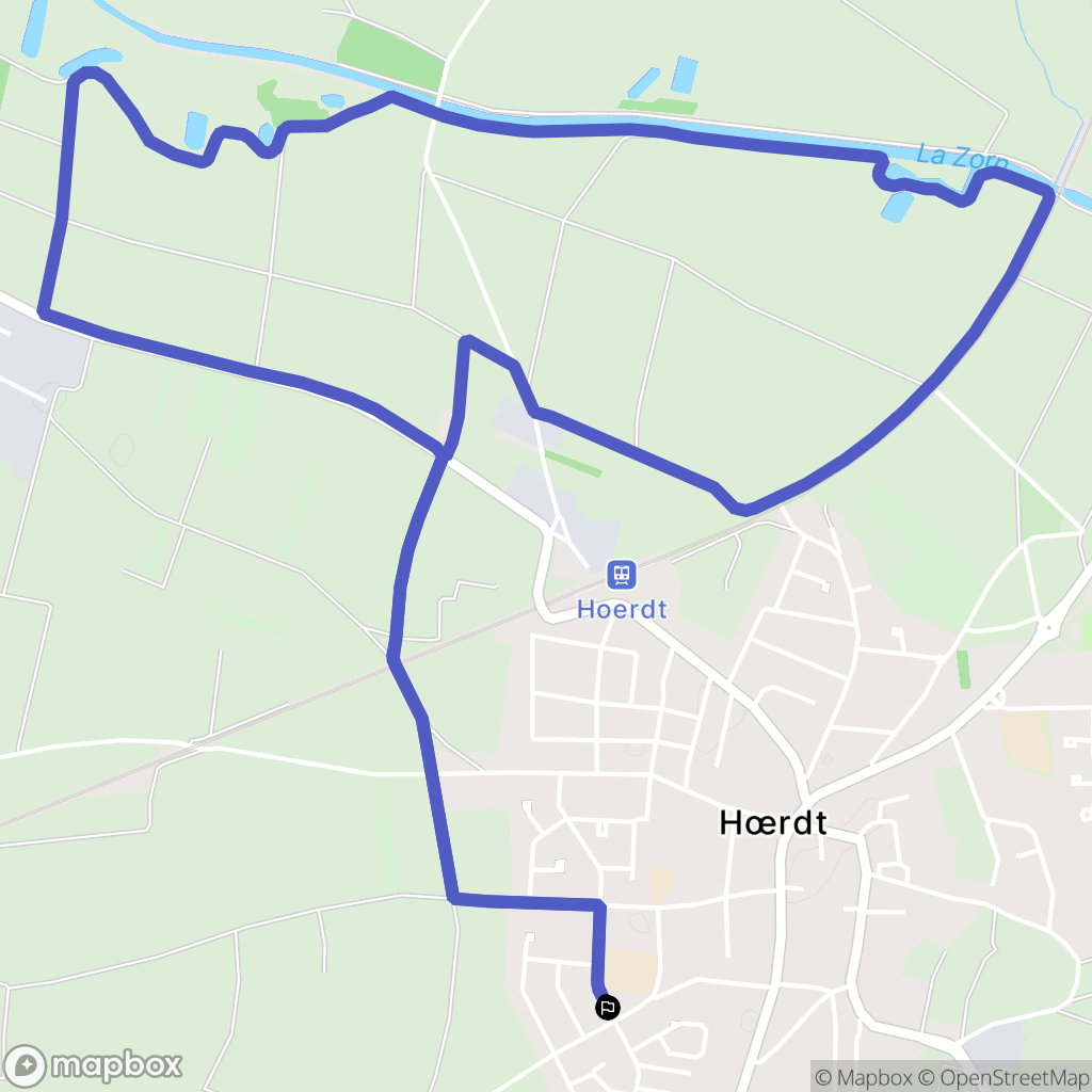 Hœrdt : carte du parcours de randonnée - France