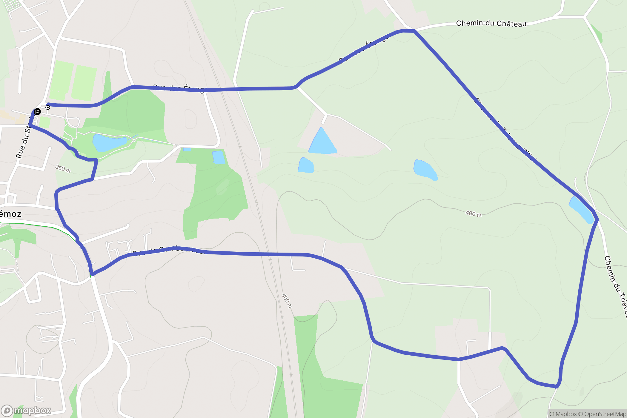 Diémoz : carte du parcours de randonnée - France