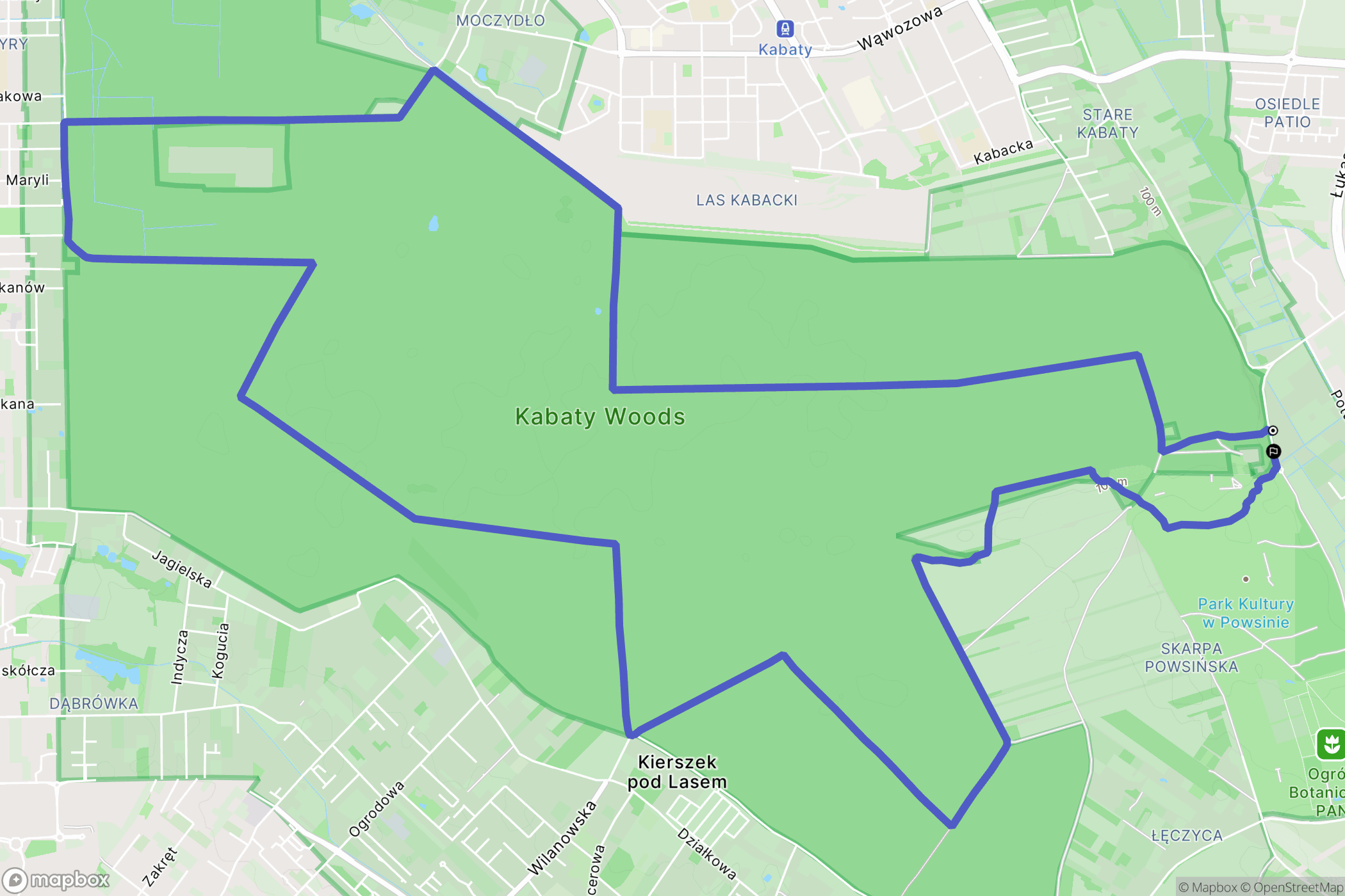 Warszawa: mapa trasy - Poland