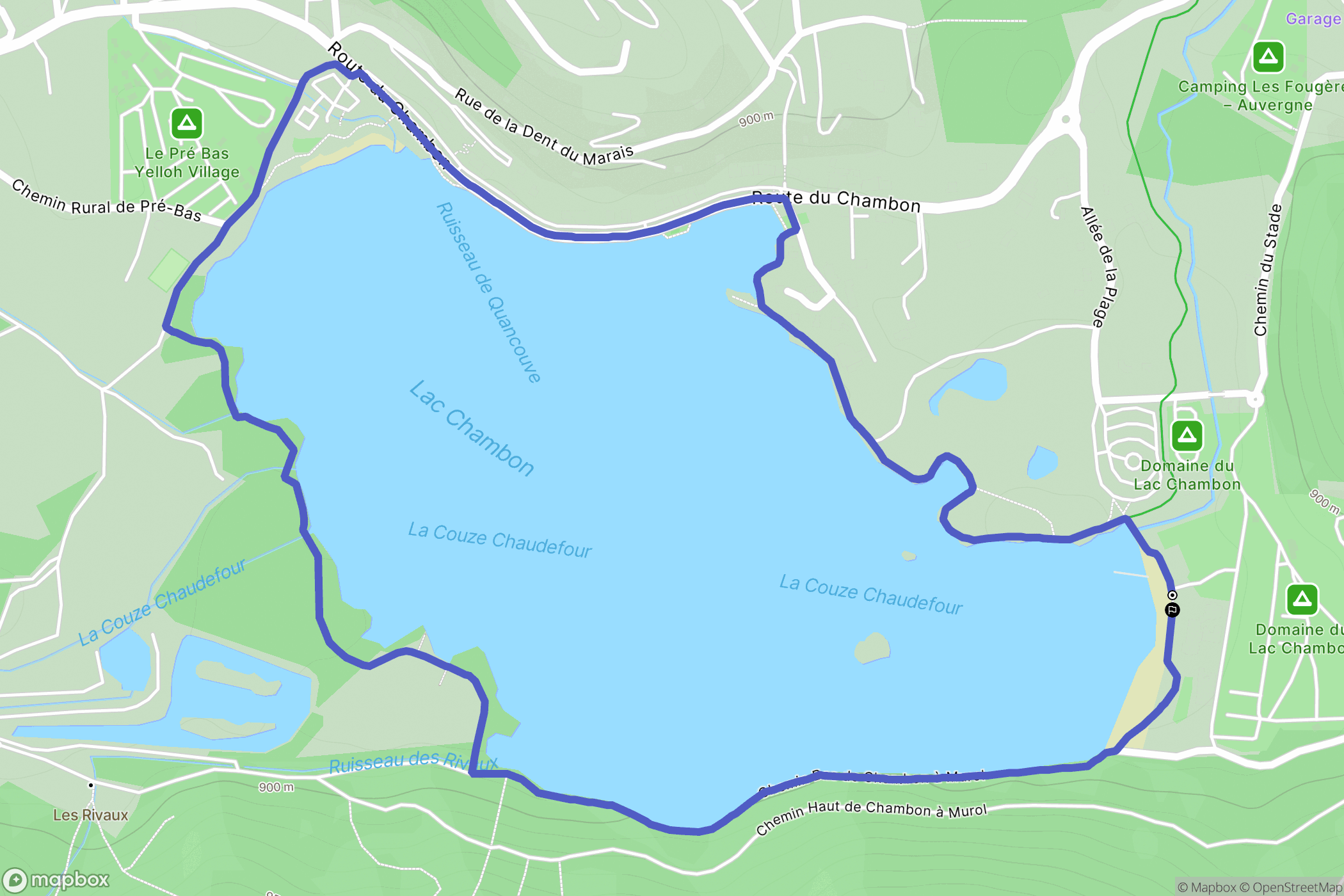 Murol : carte du parcours de randonnée - France