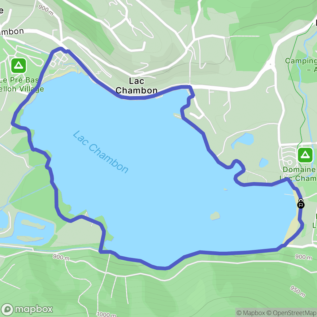 Murol : carte du parcours de randonnée - France