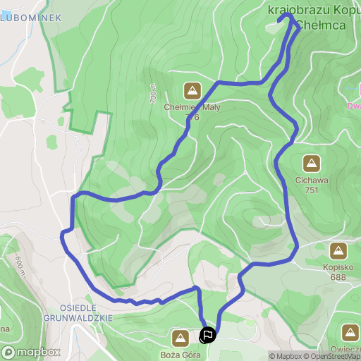 Boguszów-Gorce: mapa trasy - Poland