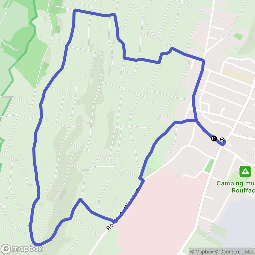 Rouffach : carte du parcours de randonnée - France